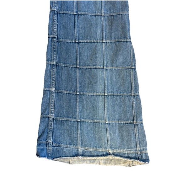 TRUE VINTAGE Casual Corner Patterned Denim Jeans Flare Leg Jrs 13 70's Mod Boho - Picture 4 of 9